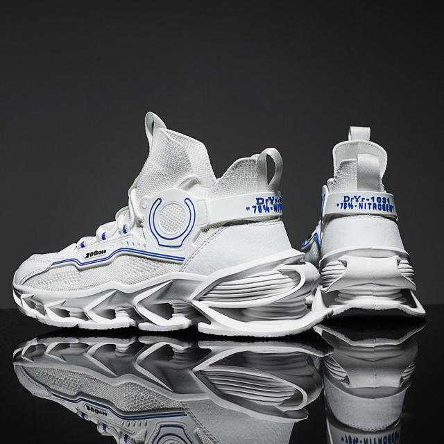 Nya Herr Sneakers Andningsbara Blad Löparskor Herr Dämpande Träningsskor Lätta Stor Storlek Fritidsskor Herrskor