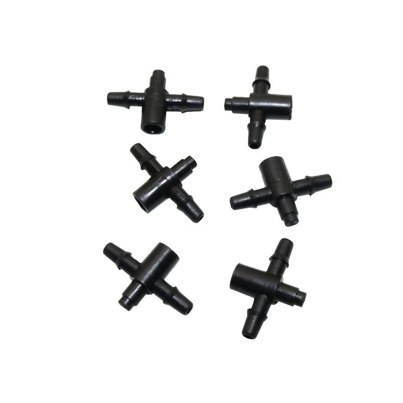 50pcs 3 / 5mm Hose Shunt, Barbed Fitting 1/8-inch Tee Connector Garden Sprinkler System Accessories Gardening Tools