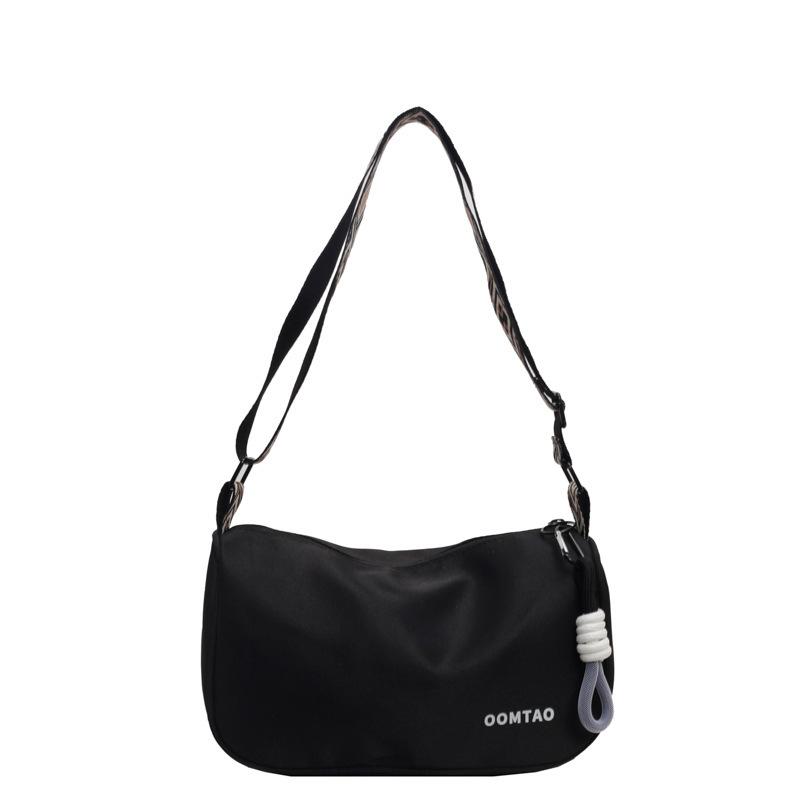

Повседневная нейлоновая сумка спортивная сумка-мессенджер для поездок на работу простая наплечная сумка женская высококлассная сумка-пельмень чёрный