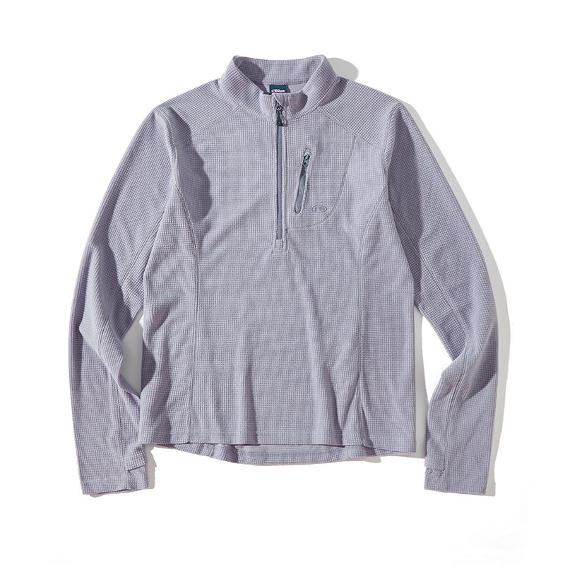 

Nothomme Blue Blue Qi Outdoor Sports Plaid Fleece-lined Pullover Half Zipper Thermal Long Sleeves Sweatshirt Women Light purple WM