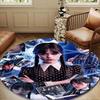 Wednes-day Gothic Family Reunion Round Rug for Livingroom,Bedroom, Palyroom, Chair Rug, Area Rug, Circle Carpet, Large Size Fan Christmas Gift