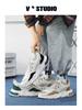 Men's Spring 2025 Trend Breathable Mesh Sneakers - Non-slip, Height-increasing, Casual Running Dad Shoes
