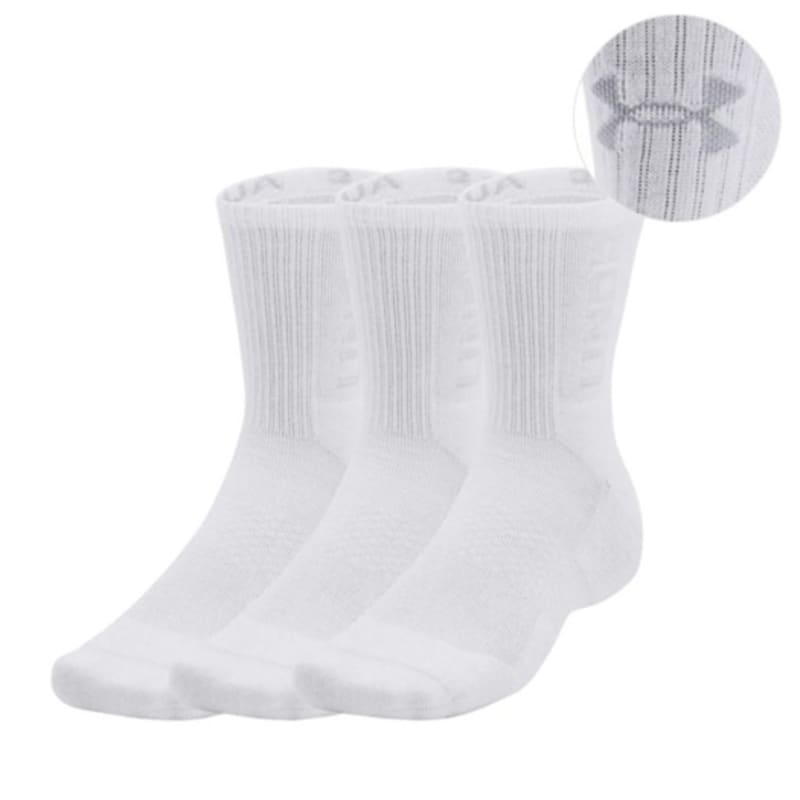 Under Armour Socks 3 Maker Midcrew White 3P 1373084-100