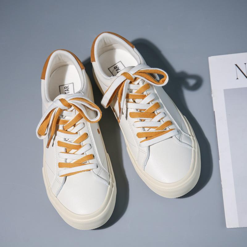 Spring New Couple Board Shoes Microfiber Leather Surface White Shoes Versatile Canvas Shoes Men'S Trend Student Casual Shoes