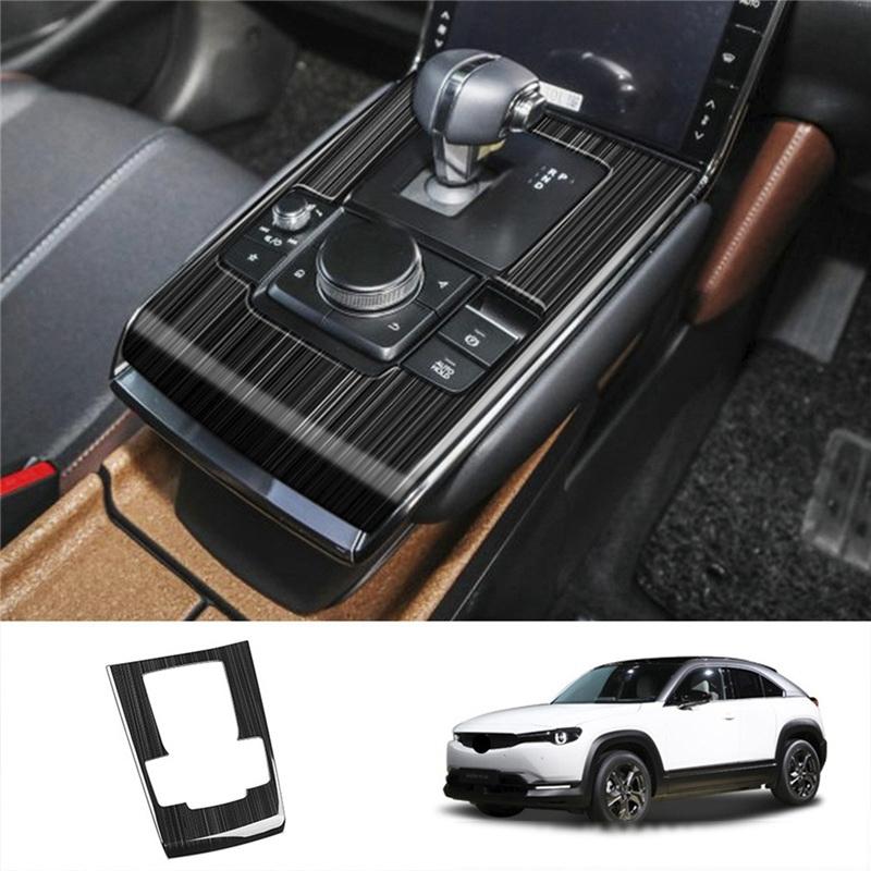 

Для Mazda MX30 MX-30 Автомобильная центральная панель переключения передач Панель управления Наклейка Модификация интерьера Black Titanium