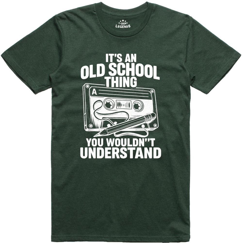 Its An Old School Thing Cassette Tape Pencil Funny T Shirt Unisexs Retro Music