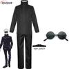 110-3XL Black / Blue Gojo Satoru Cosplay Costume Eye Patch Wigs Glasses Anime Halloween Party Unisex Uniforms