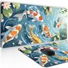 Large Koi Fish Gaming Mouse Pad XXL Non-Slip Rubber Desk Mat Stitched Edge Office Work Esports Gamers Desk Accessories Mousepad