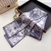 Luxurious Double-layered Scarf with Tassels, Tie-on Decoration, Suit Necktie, Small Strip Headband, Silk Scarf, Women's Printed
