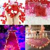 AKOAK 100 Pcs Love Heart Shaped Sponge Petals Handmade DIY Petal Birthday Table Wedding Party Supplies Decoration (Rose red)