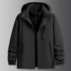 Men's Plus Size 3-in-1 Outdoor Jacket with Removable Liner & Hood for Autumn/Winter
