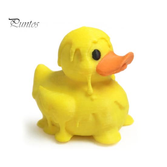 Healing Little Duck Design 3D Printed Melting Yellow Figurine, Cute Funny Desktop Decor, Ornament Bright Mini for Desk Bookshelf & Creative