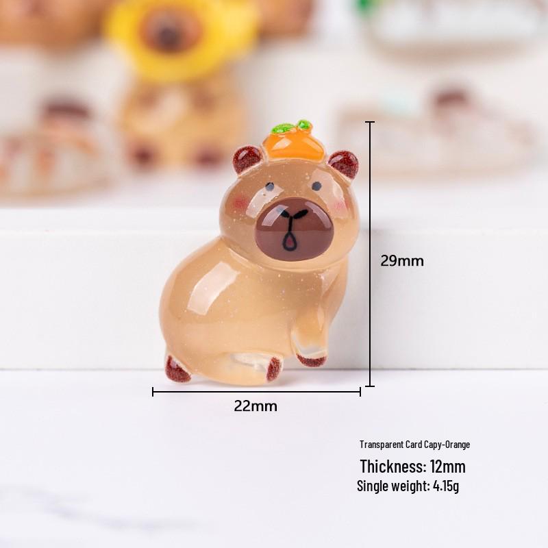 Resin Capybara DIY Phone Case Patches & Kids' Hair Accessories Charms