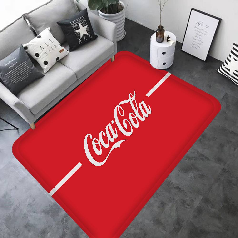 C-Coca C-cola Vintage Logo Rohožka Omyvatelná Protiskluzová Rohožka do Obývacího Pokojového Prostoru u Pohovky a Křesel Kuchyňská Rohožka Před Dveřmi Koberec