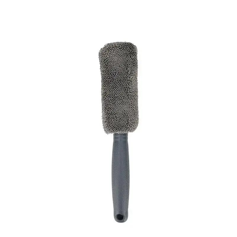 Microfiber Car Tire Brush - Effective Wheel Hub And Rim Cleaner - Perfect For Car Maintenance, Detailing, And Cleaning Supplies