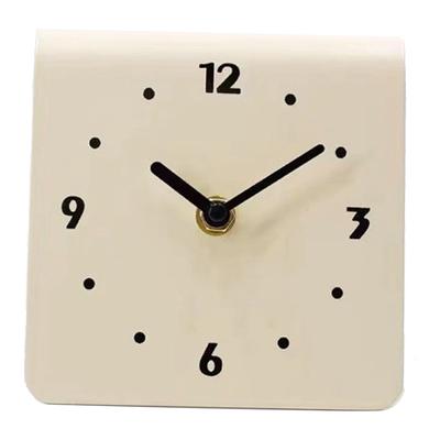 Desktop Clock Simple Modern Quiet Movement Metal Desk Clock Ornament for Bedroom Bedside Living