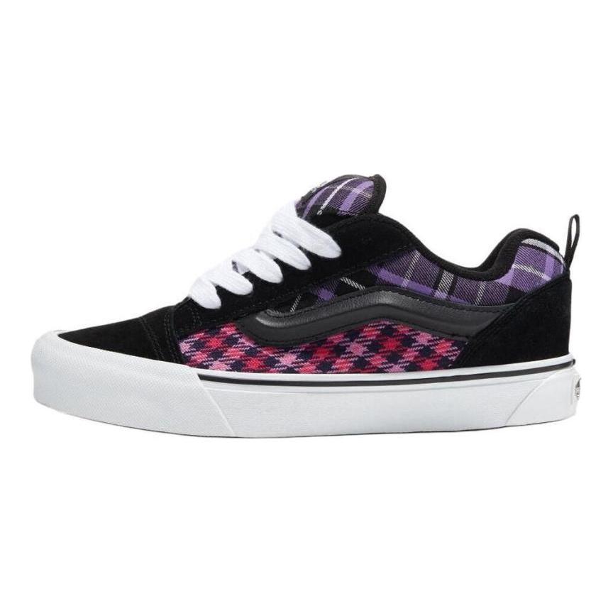 Vans Knu Skool Abrasion Resistant Low Top Skateboard Shoes Unisex Black Purple Sneakers VN0009QCBOQ