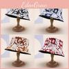 Cotton Summer Blend Fisherman Hat Letter Print Wide Brim Sun Wind Protection
