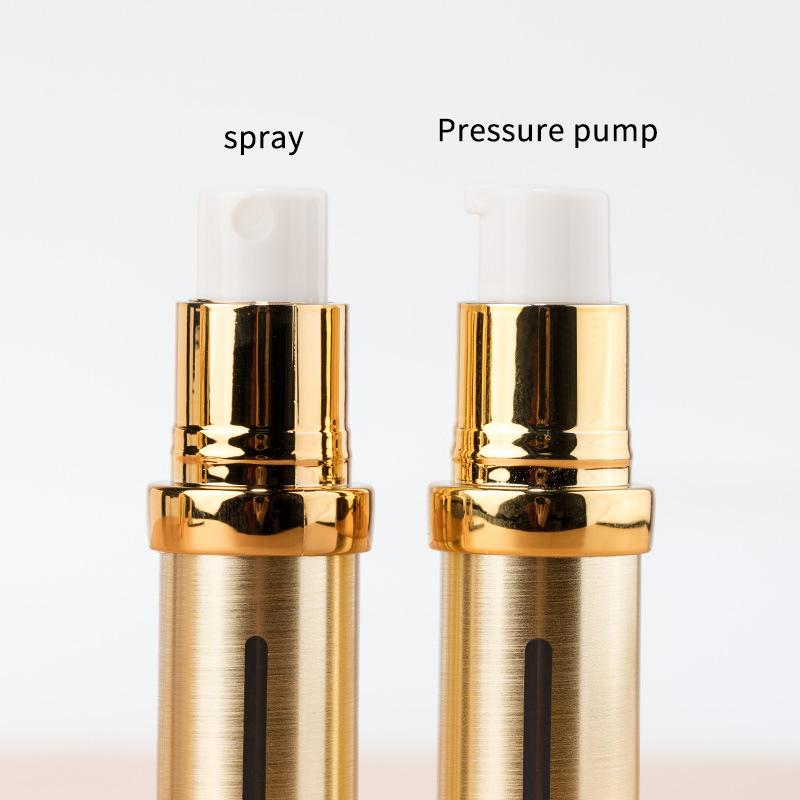 10Ml15Ml20Ml Gold/Silver Empty Refillable Airless Vacuum Pump Cream Lotion And Spray Portable Bottle Sample Packing Dispenser