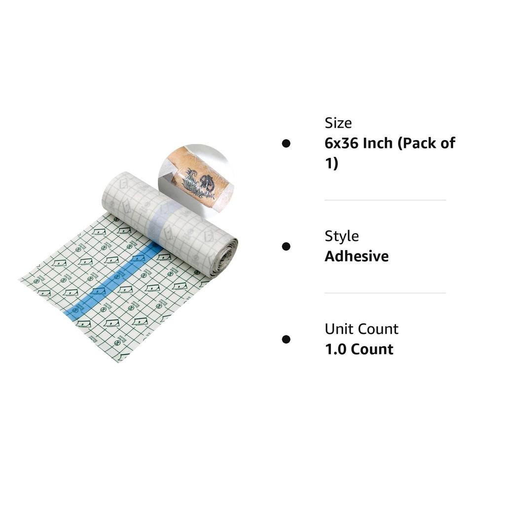 Tattoo Aftercare Bandage Repair Wrap Roll Second Skin Film for Faster Tattoo Healing Recovery and Skin Care Protection Transparent Film Waterproof
