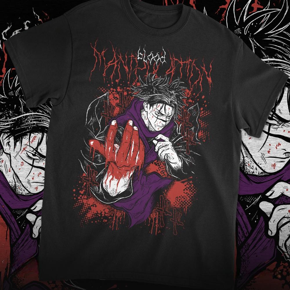 Choso Blood anime Jujutsu Kaisen Graphic TShirt 100Cotton Oversized Shirt unisex Y2k Unisex Short Sleeve ONeck Selling Popular 4XL