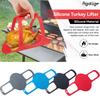 Non Stick Chicken Turkey Meat Lifter Mat Oven Baking Pan Food Grade Silicone Reusable Bread Pizza Baking Mat Meat Cooking Mat