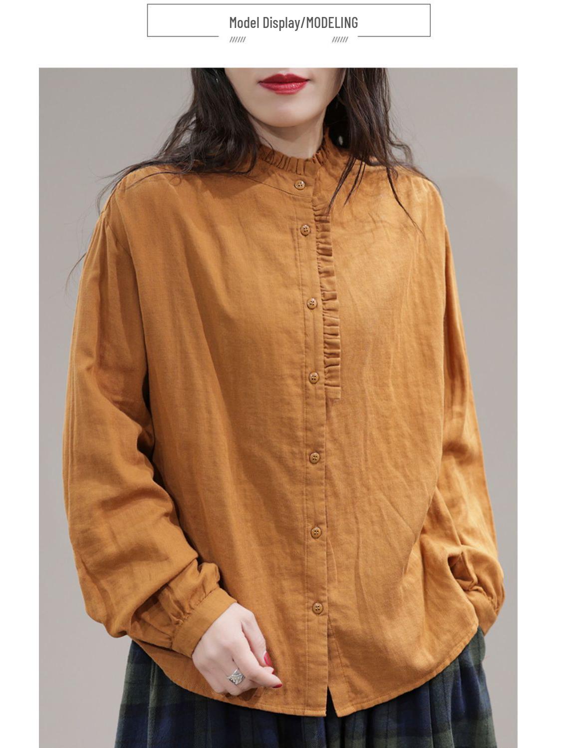 

Элегантные летние блузки для женщин больших размеров с кружевным дизайном - с длинным рукавом, повседневные и свободного кроя топы L (suggested 105-120 lbs)