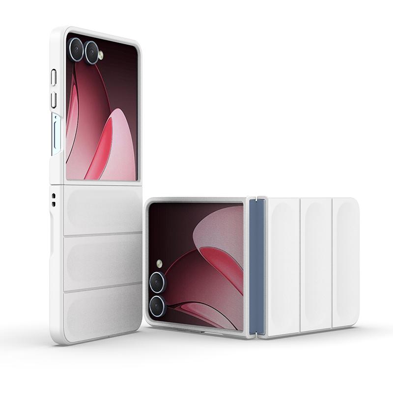 For Samsung Galaxy Z Flip 7 Case Anti-Slip Anti-Fingerprint Shockproof PC Hard Raised Lips Protection Foldable Phone Back Cover