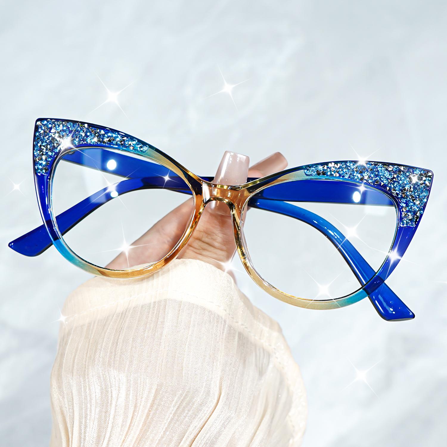 

Chic Vintage Retro Cat-Eye Eyeglasses for Daily Wear for Women Men Full Frame Stylish Eyeglasses for Daily Wear Decorative Daily Wear