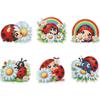 6Pcs Animal DIY Acrylic Diamond Painting Fridge Magnets DIY Diamond Painting Magnets Kit Crystal Sparkling Diamond Magnets Set