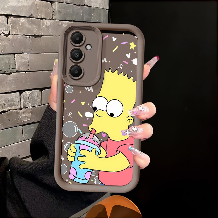 Custodia per Telefono per Samsung Galaxy A04 A17 A15 A12 A07 A13 A30 A14 A16 A50 A06 A05 A20 A11 Cartoon I Simpson Bart
