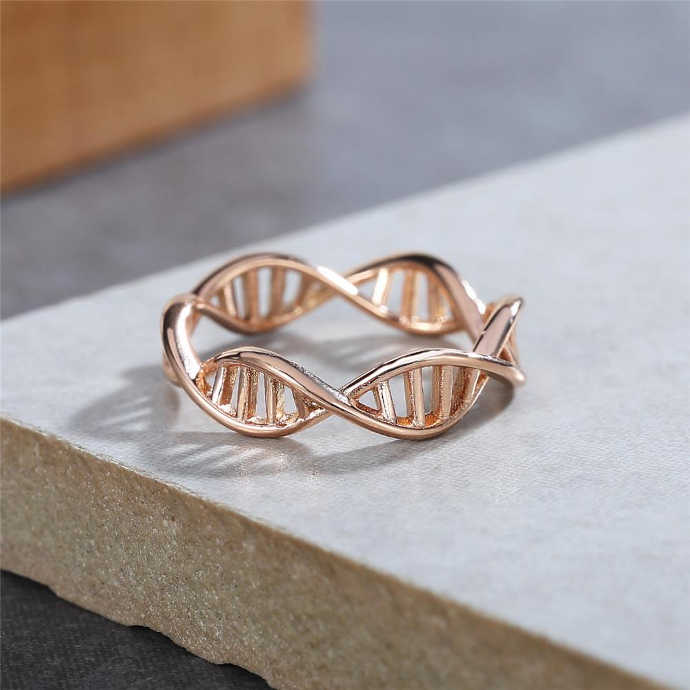 

2026 Jewelry Double Helix Ladies Ring, Jewelry Accessories Party Gift Jewelry No. 10 рожевий колір золота