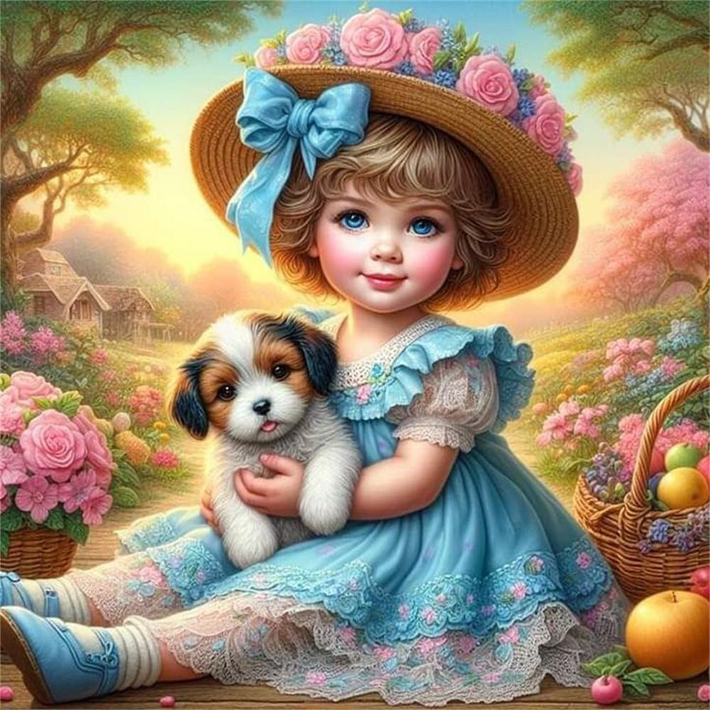 Diamond Art Painting Kits Girl Horse Portrait Cross Stitch Needlework Diamond Embroidery Kits Figure Wall Decor