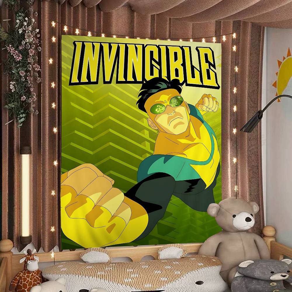 

IInvincible Cartoon DIY Wall Tapestry Hanging Tarot Hippie Wall Rugs Dorm INS Home Decor 74x94cm(29x37in)