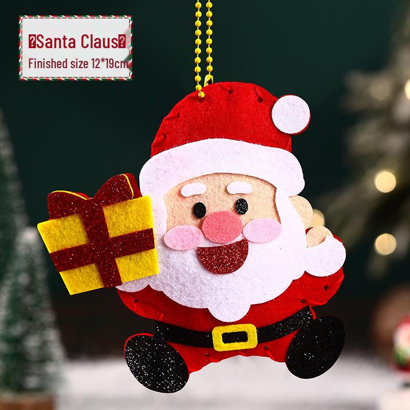 Handmade DIY Christmas Tree Pendant Kit for Kids