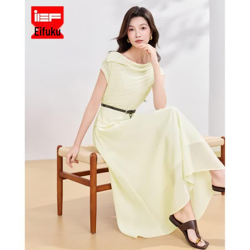 IEF French Style Elegant Commuter Maxi Dress L
