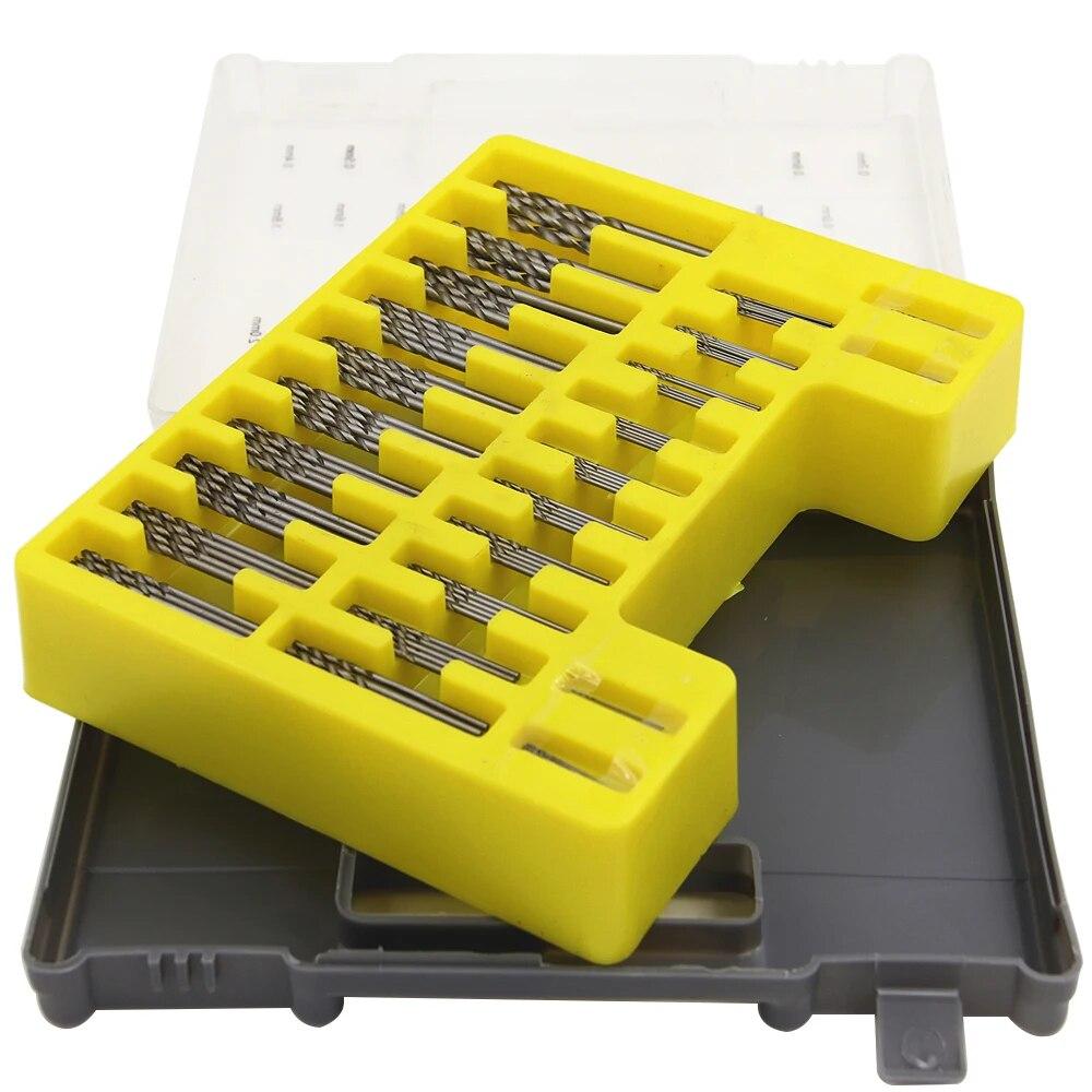 

150 шт. Мини-сверла для закручивания жареного теста, пластиковая коробка 0,4-3,2 мм, маленькая коробка для сверл, мини-сверла с прямым хвостовиком для закручивания жареного теста