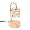Candle Warmer Lamp Wood Dimmable Electric Scented Wax Candle Melter with 2 Bulbs Timer for Home Decor House Warming