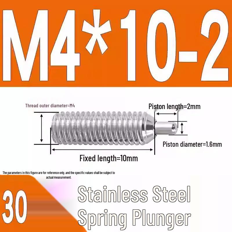 In-stock durable stainless steel cylindrical head spring-loaded positioning screw with internal hexagon.