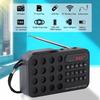 1SET Mini Portable Pocket FM Radio Outdoors Solar Charging Wireless Bluetooth Speakers Support USB TF Card