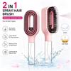 2In1 Sprayer Comb Detangling Scalp Massage Hairbrush With Spray Bottle Essential Oil Water Mist Spray Brush Anti-Static Summer