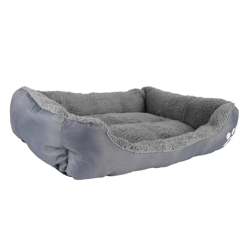Pet Cushion PP Cotton Soft Skin Friendly Comfortable Waterproof Pet Bed for 4 Seasons Gray M