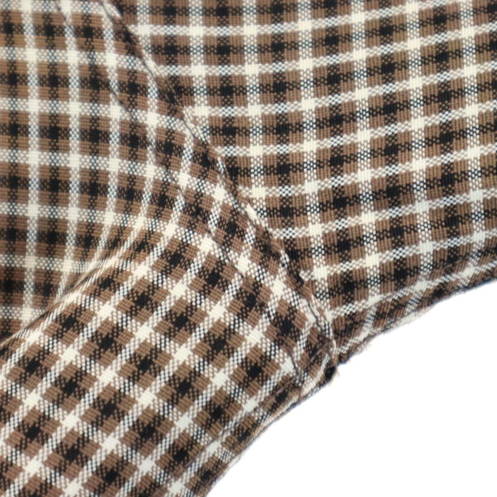 Berkshire 50s 60s Open collar Vintage box silhouette Check Pattern Long sleeve Open collar shirt Men's Used