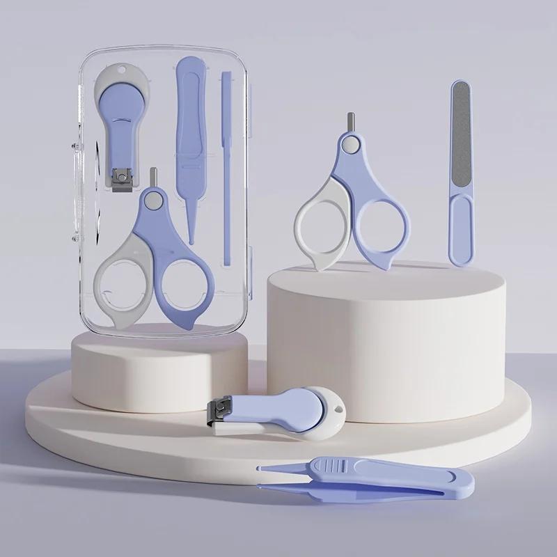 Baby Nail Kit, 4-in-1 Baby Nail Care Set with Cute Case, Baby Nail Clippers, Scissors, Nail File & Tweezers, Baby Manicure Kit