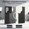 Classic Texture Carbon Fiber MagSafe Case For Samsung Galaxy S25 S24 Plus Ultra Alloy Lens Shockproof Cover