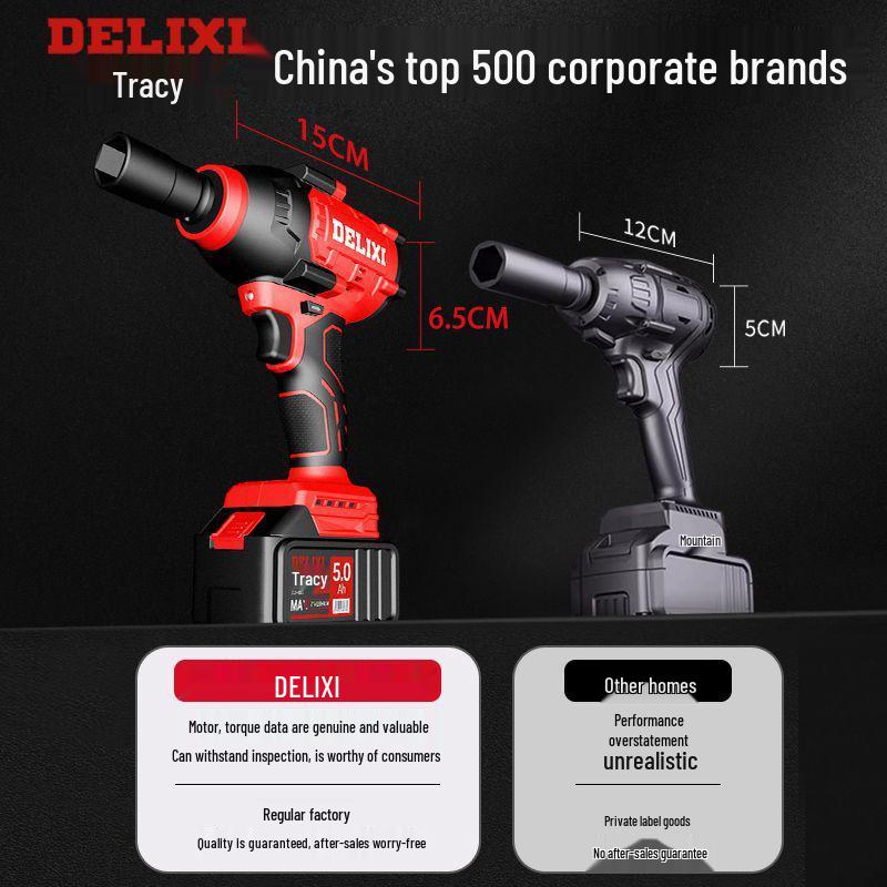 Delixi A3 Brushless High Torque Electric Impact Wrench with Lithium Battery
