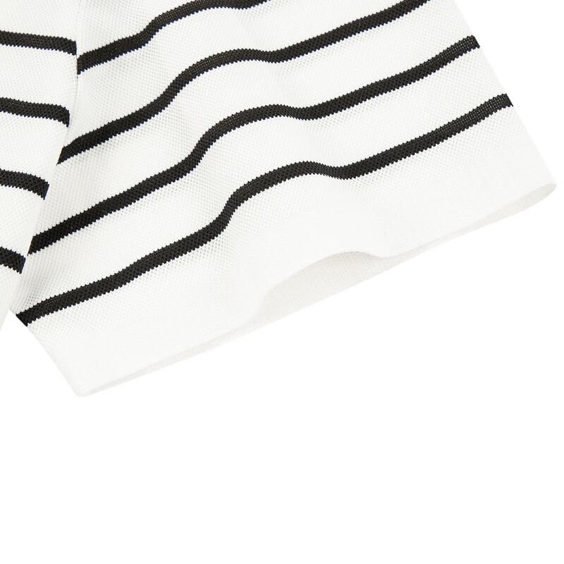 SEVEN Men's Seamless Striped Short-Sleeve Polo Shirt