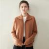 Women's Petite Cashmere Zip-Up Cardigan Sweater - Autumn/Winter Knitwear Collection