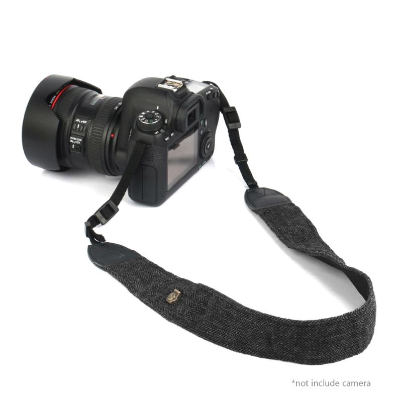 Camera Neck Shoulder Strap Belt for SLR DSLR Camera Durable Retro Ethnic Style Camera Strap Band Cotton + Leather