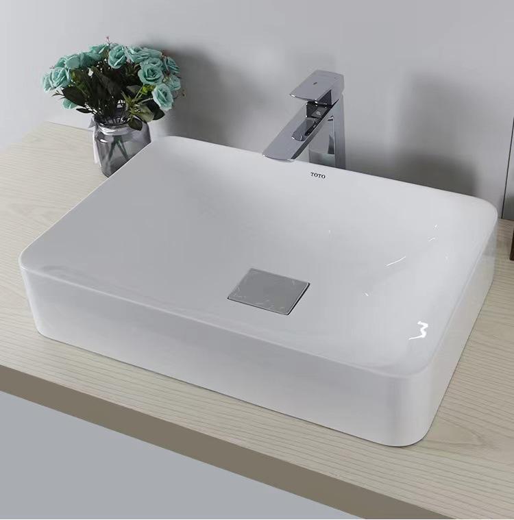TOYO Ceramic Countertop Basin PJS01W/02/03W Tabletop Bathroom Washbasin LW709B